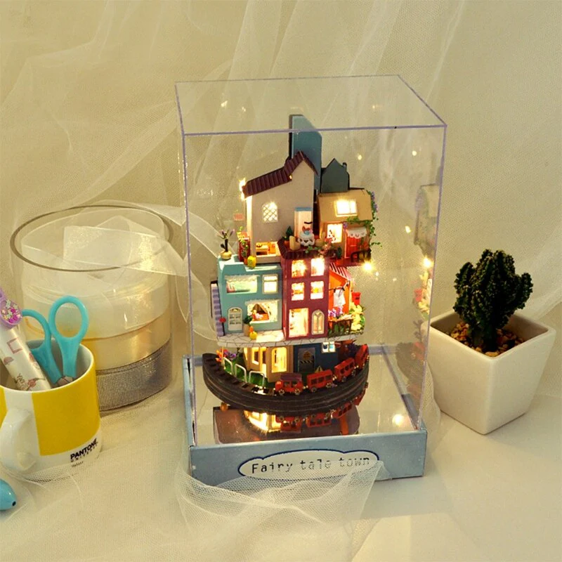 Handmade LED Romantic Town Wall Art - Image 2