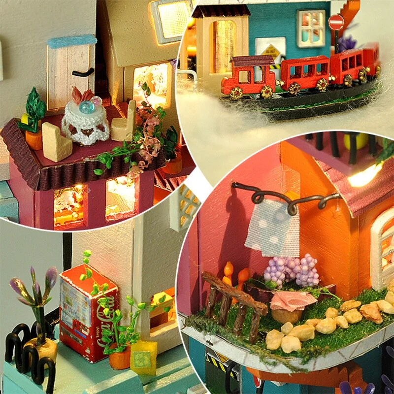 Handmade LED Romantic Town Wall Art - Image 3