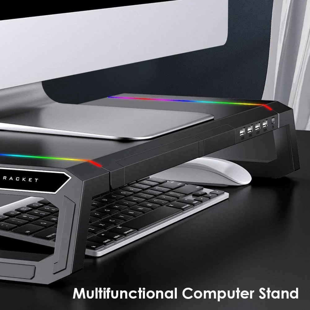 Universal Computer Stand Riser Data Transfer Desk Organizer - Image 2
