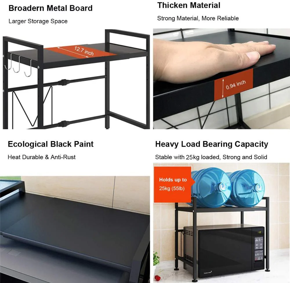 Expandable Kitchen Counter Shelf Rack Organizer - Image 2