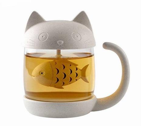 Cute Tea Mug Cup with Filter - Image 2