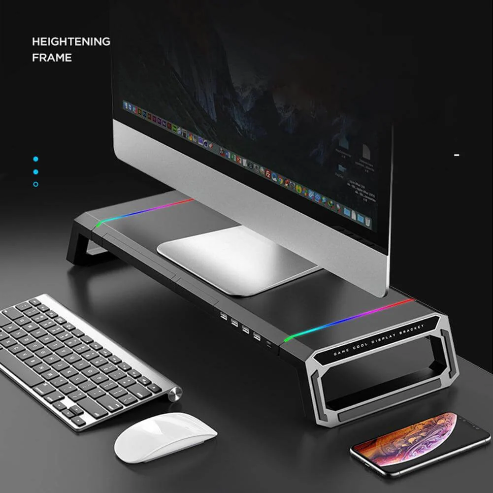 Universal Computer Stand Riser Data Transfer Desk Organizer - Image 1