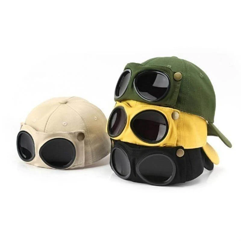 Cool Unisex Aviator Sunglasses Hat - Image 2