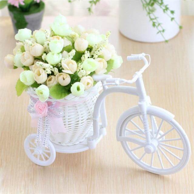 Bike Flower Basket Vase Decor - Image 3