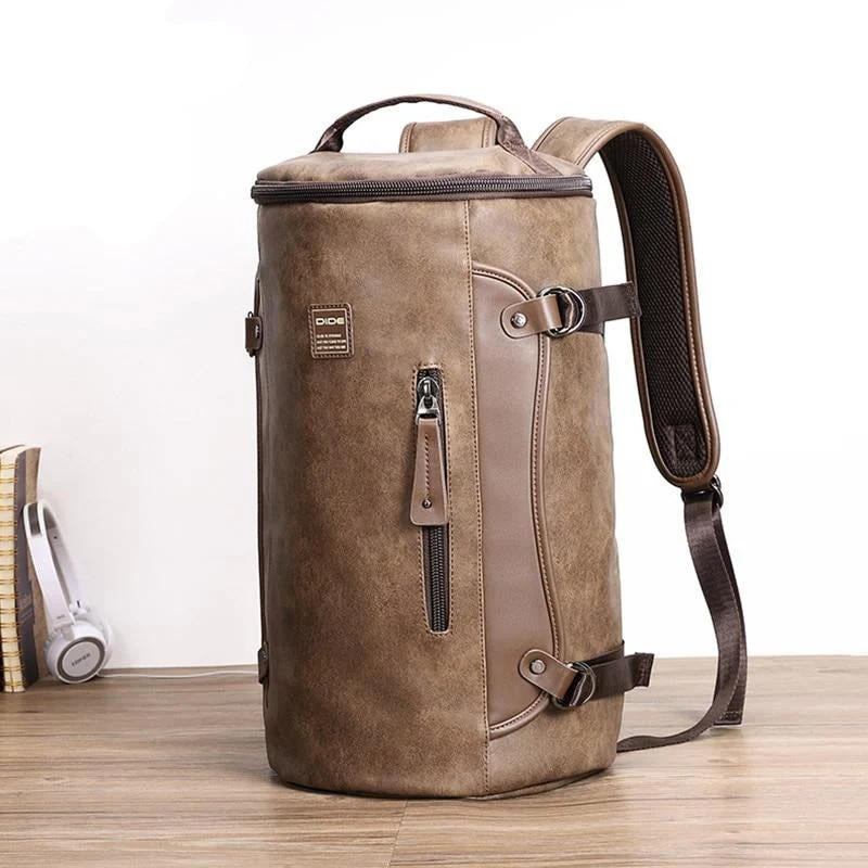 Leather Simple Style Vintage Men’s Backpack