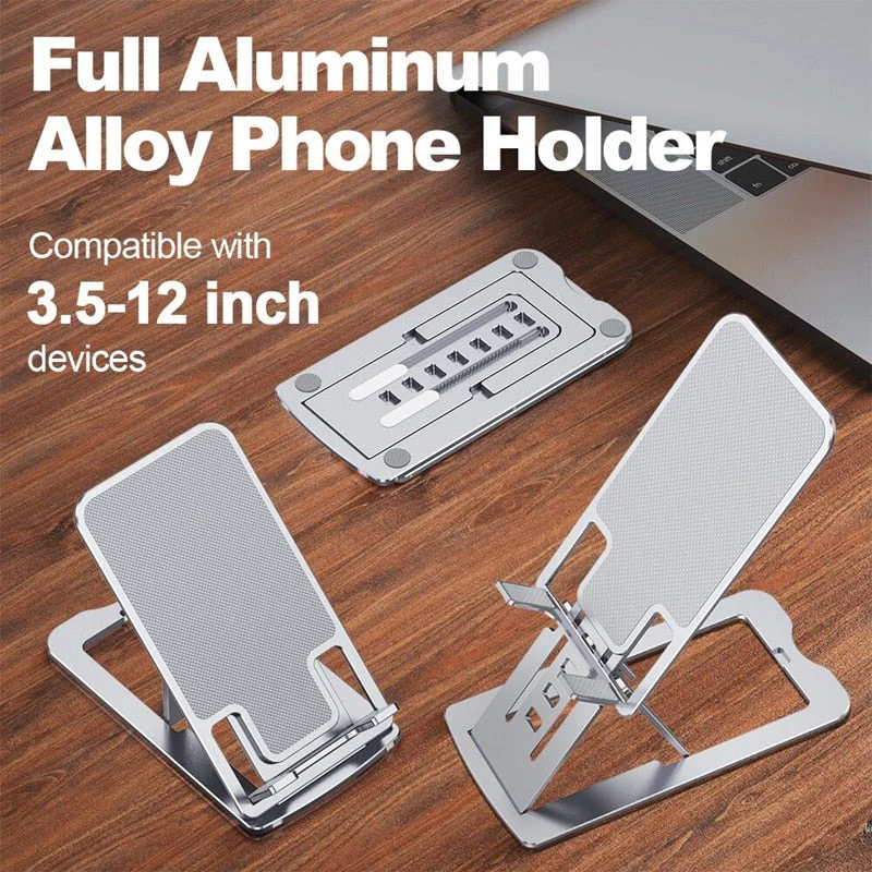 Foldable Adjustable Metal Phone Holder Stand - Image 2