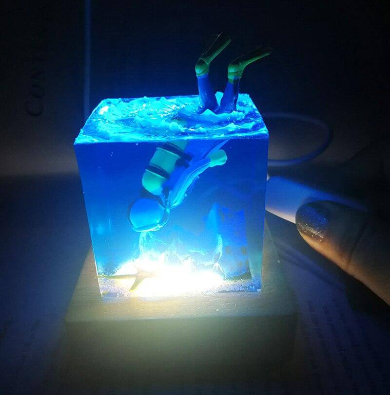 Ocean Scuba Diver Lamp - Image 2