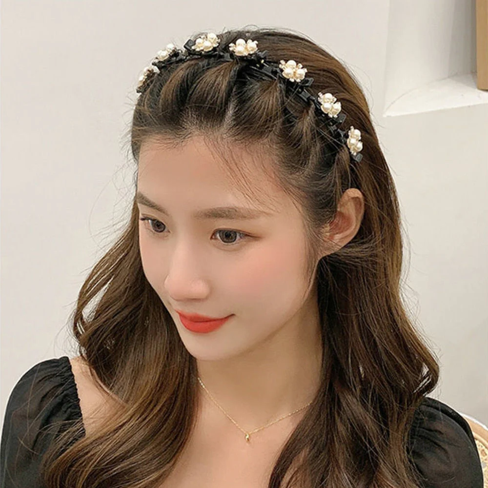 Double Bangs Butterfly Clip Headband - Image 2