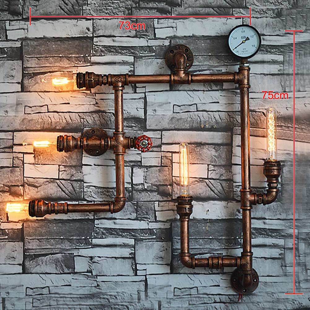 5 Heads Water Metal Vintage Wall Lights - Image 2