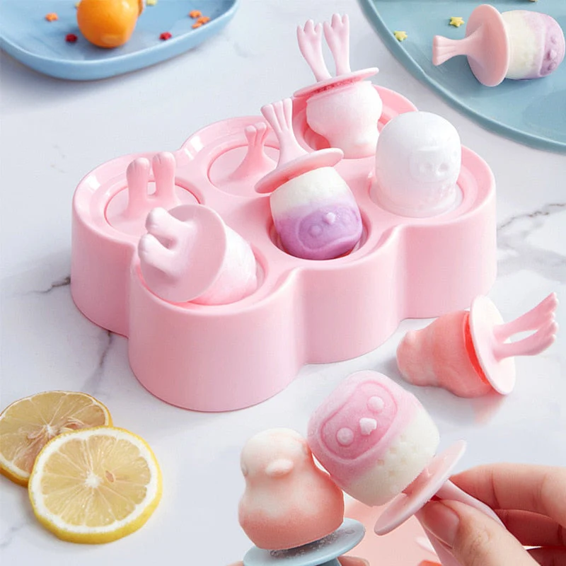 Cute Animal Shape Ice Cream Popsicle Mold - Image 2