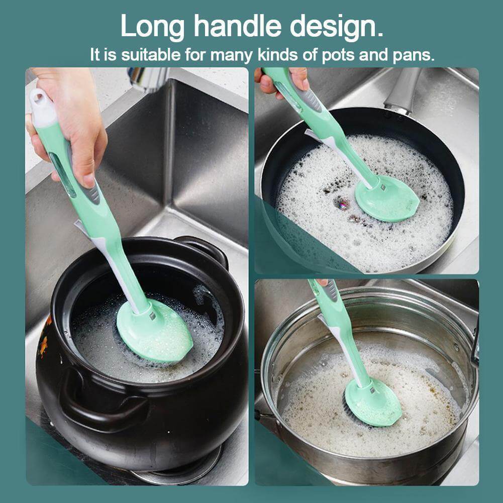 Multifunctional Kitchen Dish Soap Dispensing Brush - Image 3