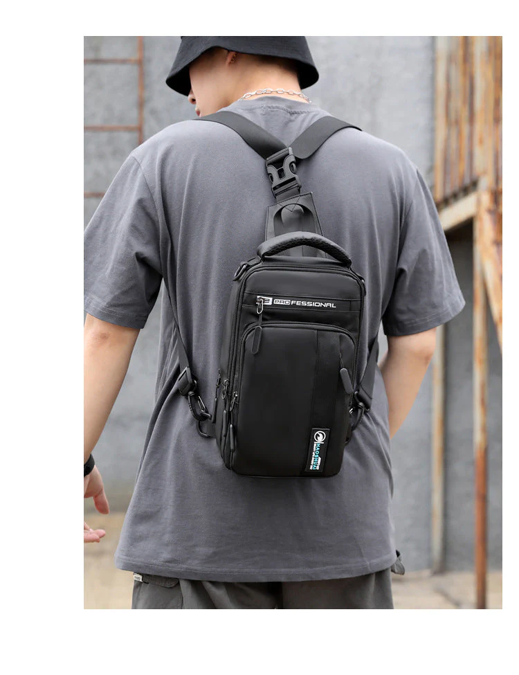 Anti-Theft USB Charging Waterproof Crossbody Bag - Image 3