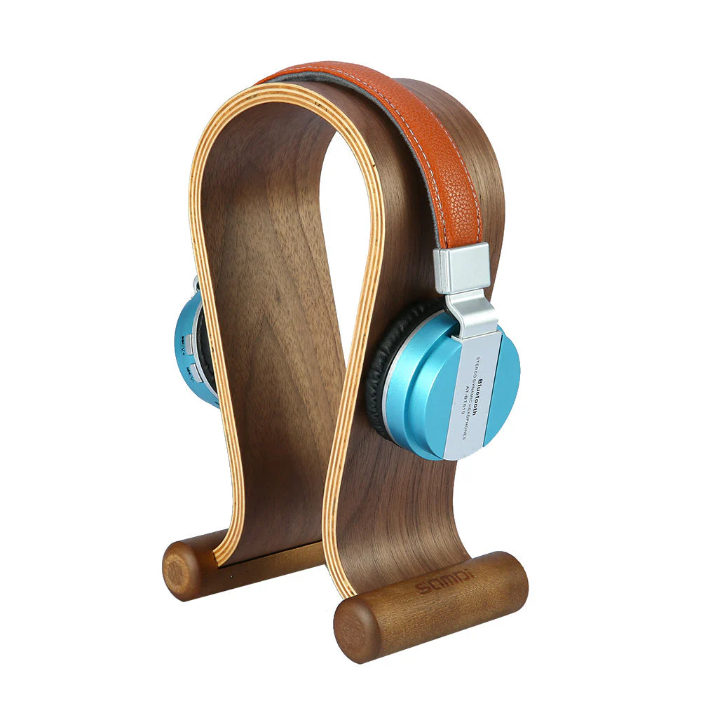 Walnut Wooded Headphones Headset Holder - Image 3