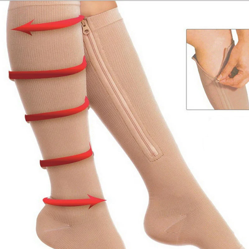 Unisex Knee Length Slim Compression Socks - Image 2