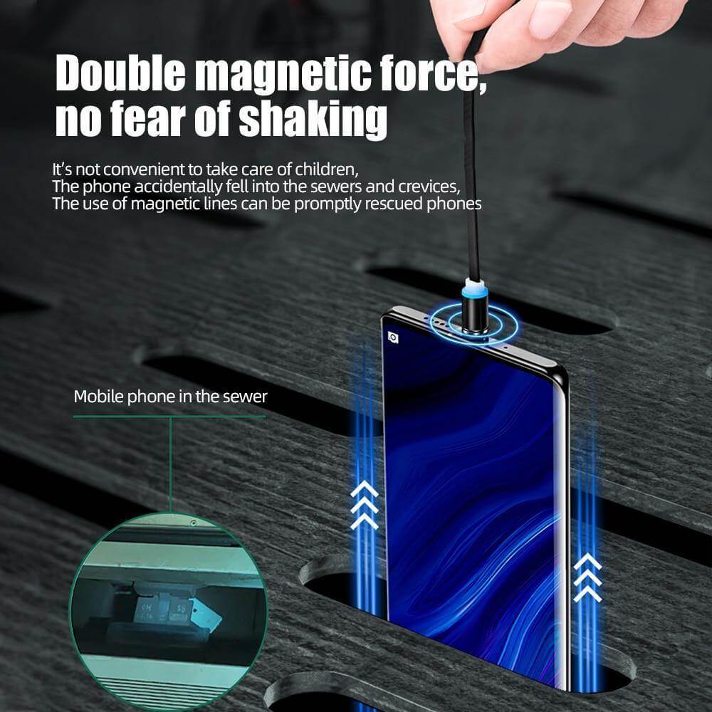 Universal Retractable Magnetic Charge Cable iPhone Samsung - Image 2