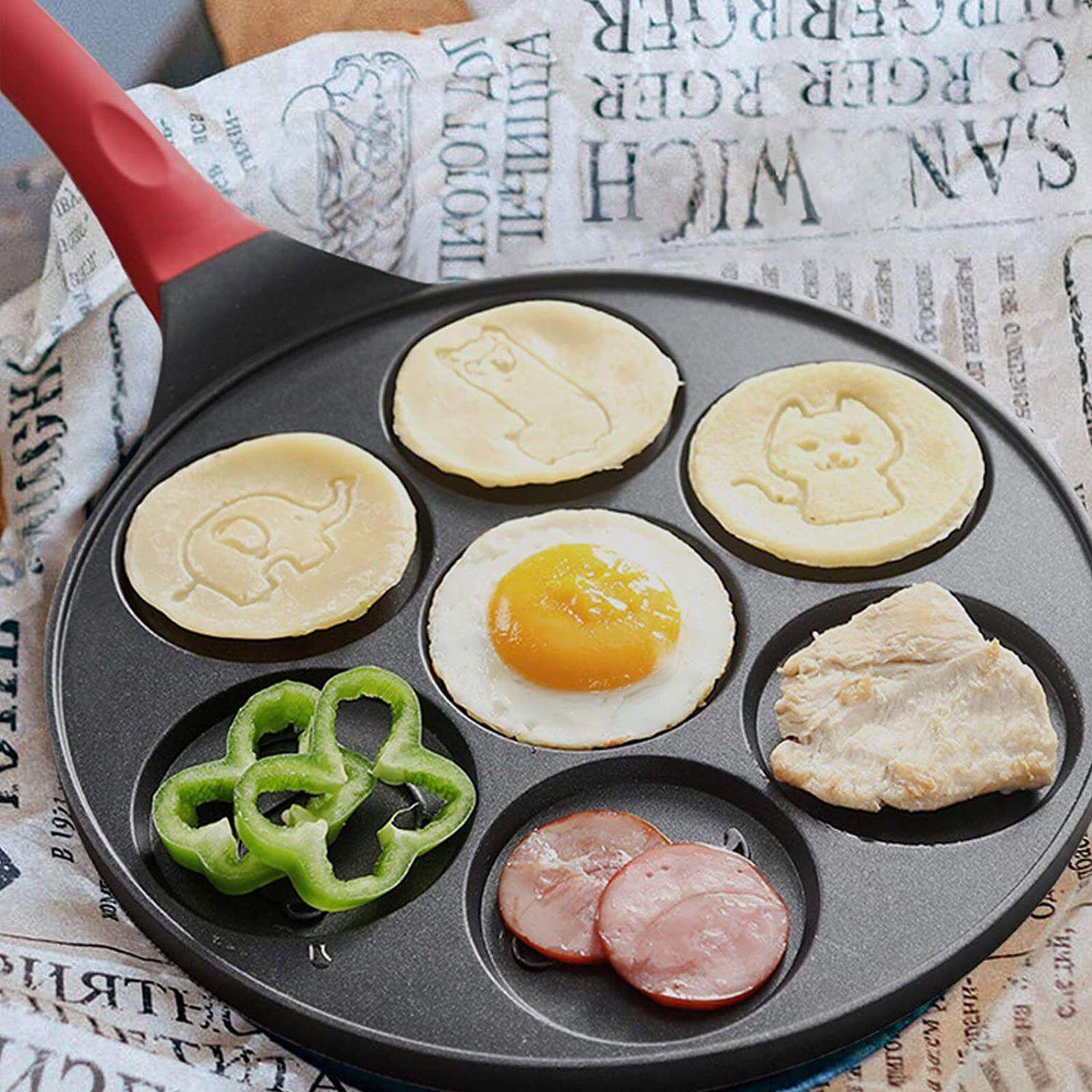 7-Shape Cartoon Animals Heavy-duty Pancake Pan - Image 3