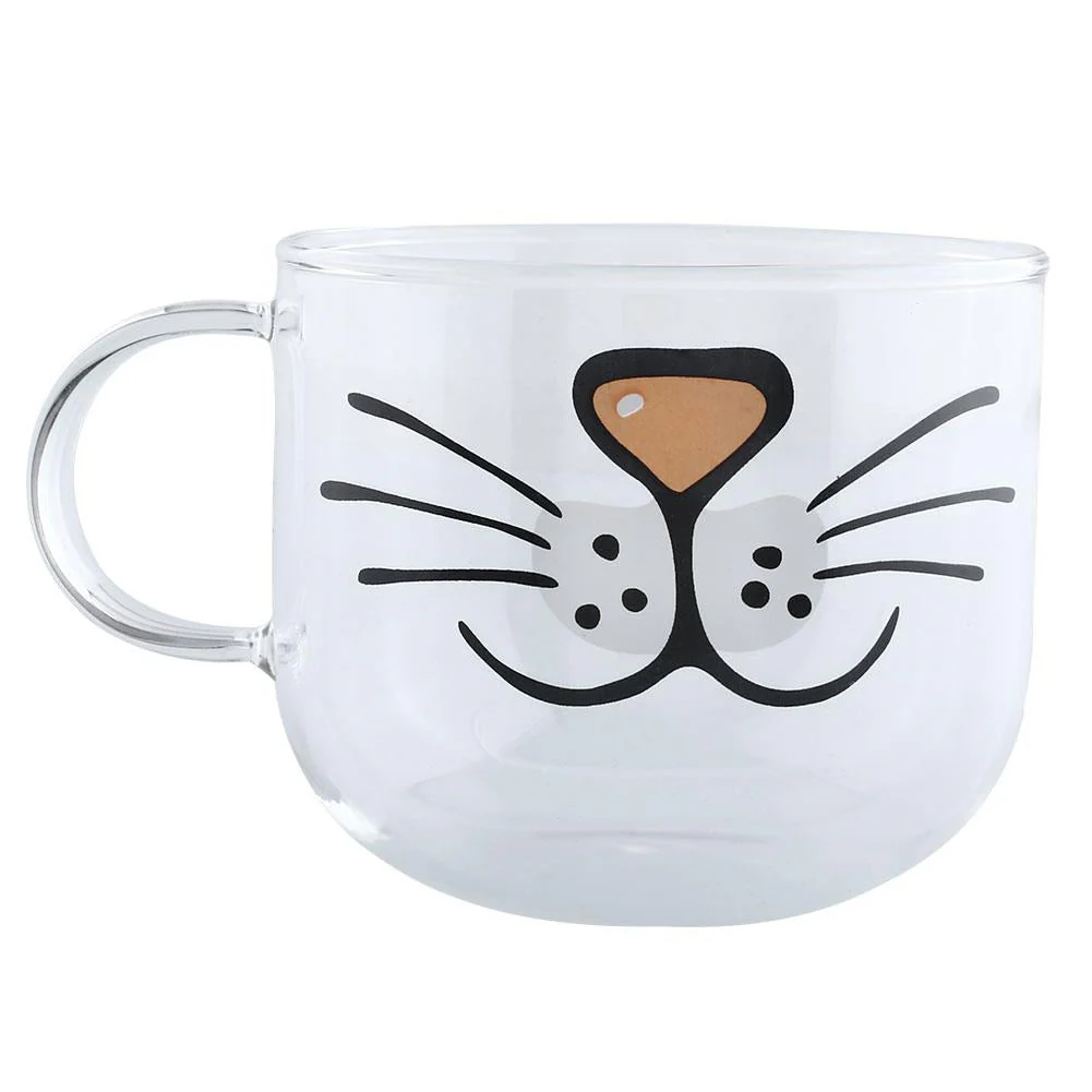 Cute Cat Glass Coffee Cup - Image 3