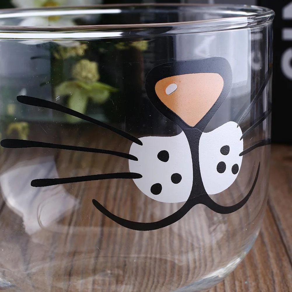 Cute Cat Glass Coffee Cup - Image 2