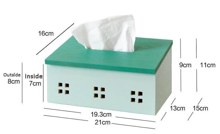 Wooden Nordic House Tissue Box - Image 2
