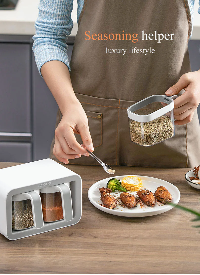 Wall Mount Multiple Grids Seasoning Organizer - Image 2