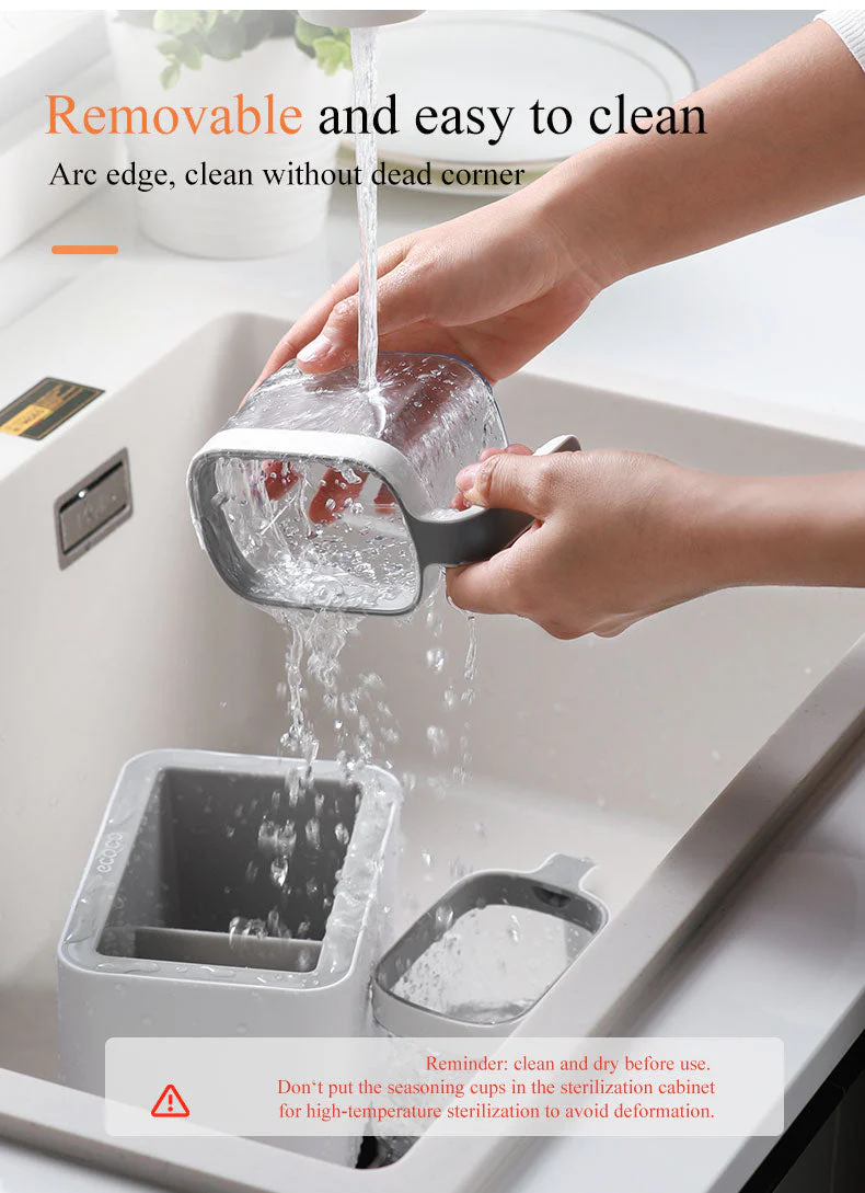 Wall Mount Multiple Grids Seasoning Organizer - Image 3
