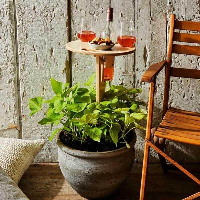 Outdoor Foldable Wood Wine Table - Image 3