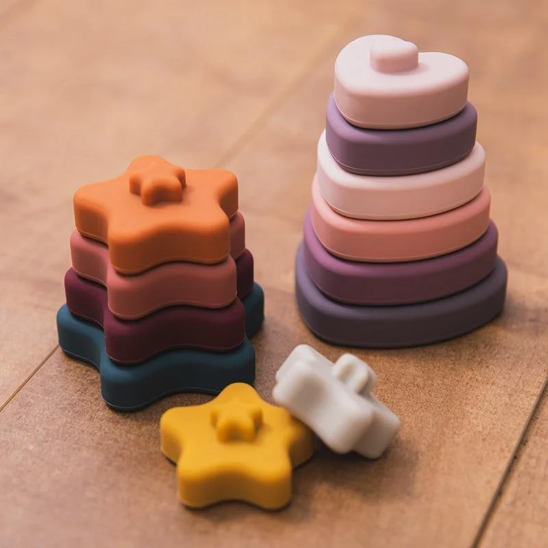 Baby Silicone Construction Stacking Smart Block Game - Image 2