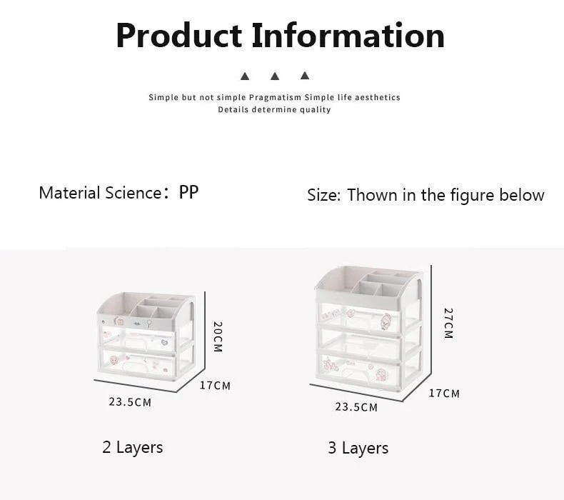 Large Capacity Cosmetic Storage Box - Image 3