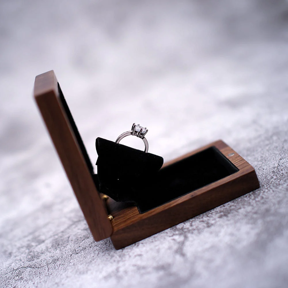 Unique Elegant Wooden Ring Box - Image 3
