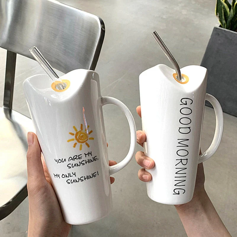 Good Vibes Elegant Ceramic Mugs - Image 1