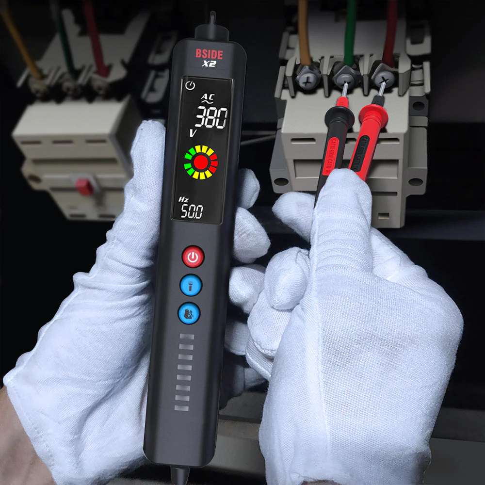 LCD Result Display Voltage Tester Thermometer - Image 1