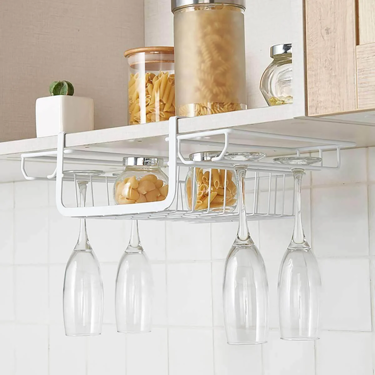 Under Cabinet Glass Holder Rack - Image 2