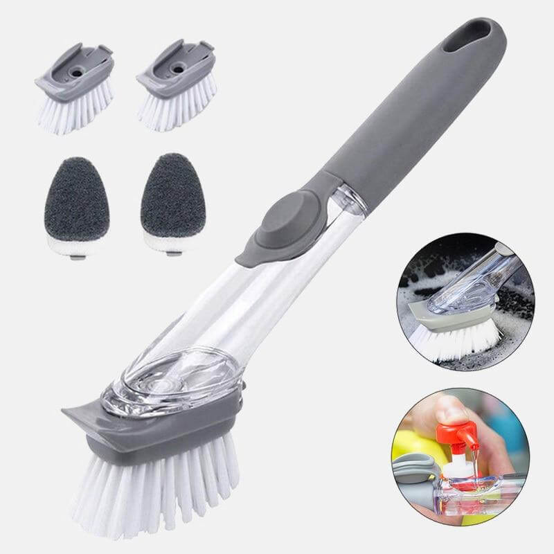 2in1 Liquid Dispenser Dish Washing Brush - Image 1