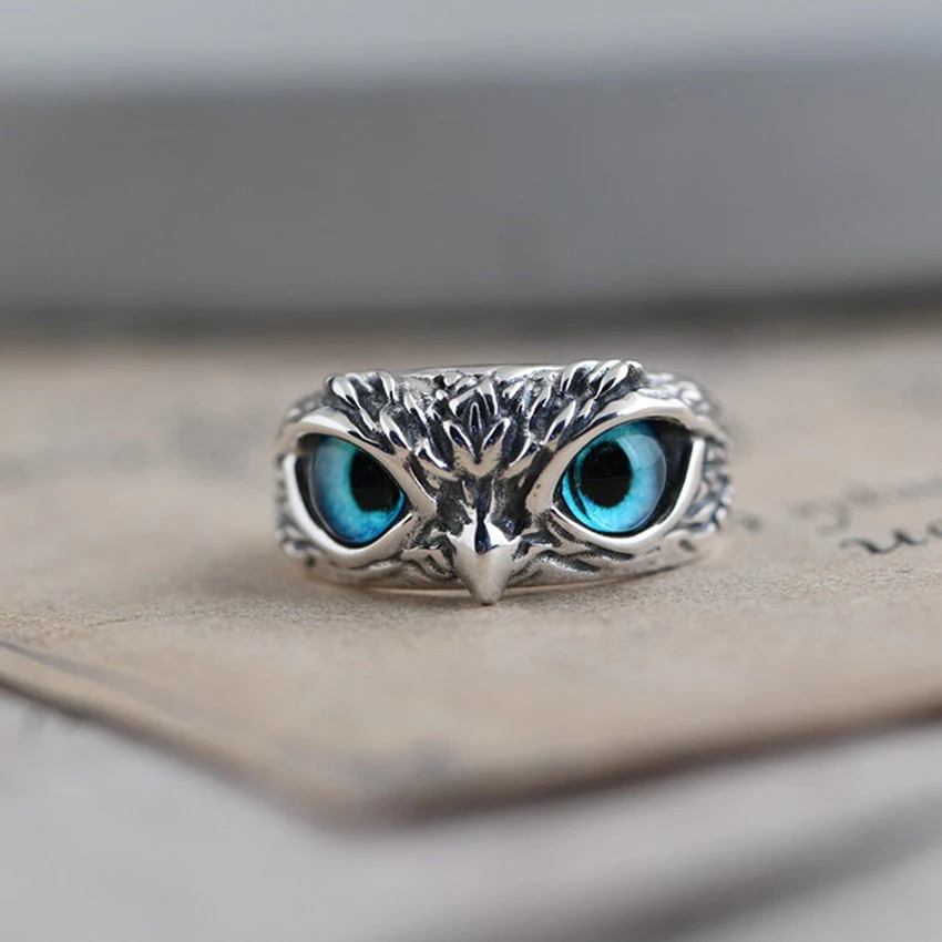 Vintage Punk Owl Ring - Image 1