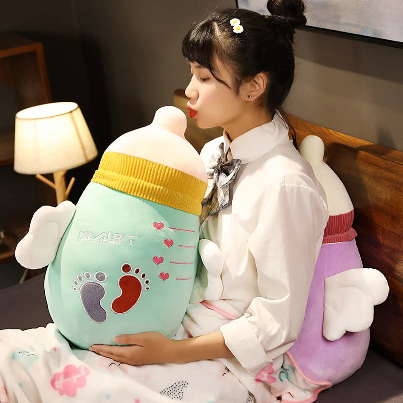 Colorful Cartoon Plush Cozy Pillow Blanket - Image 1