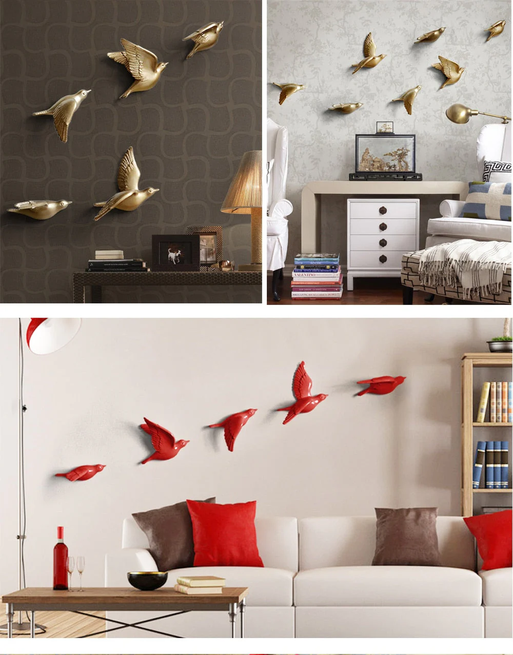 Free Flying Birds Resin Wall Decor - Image 3