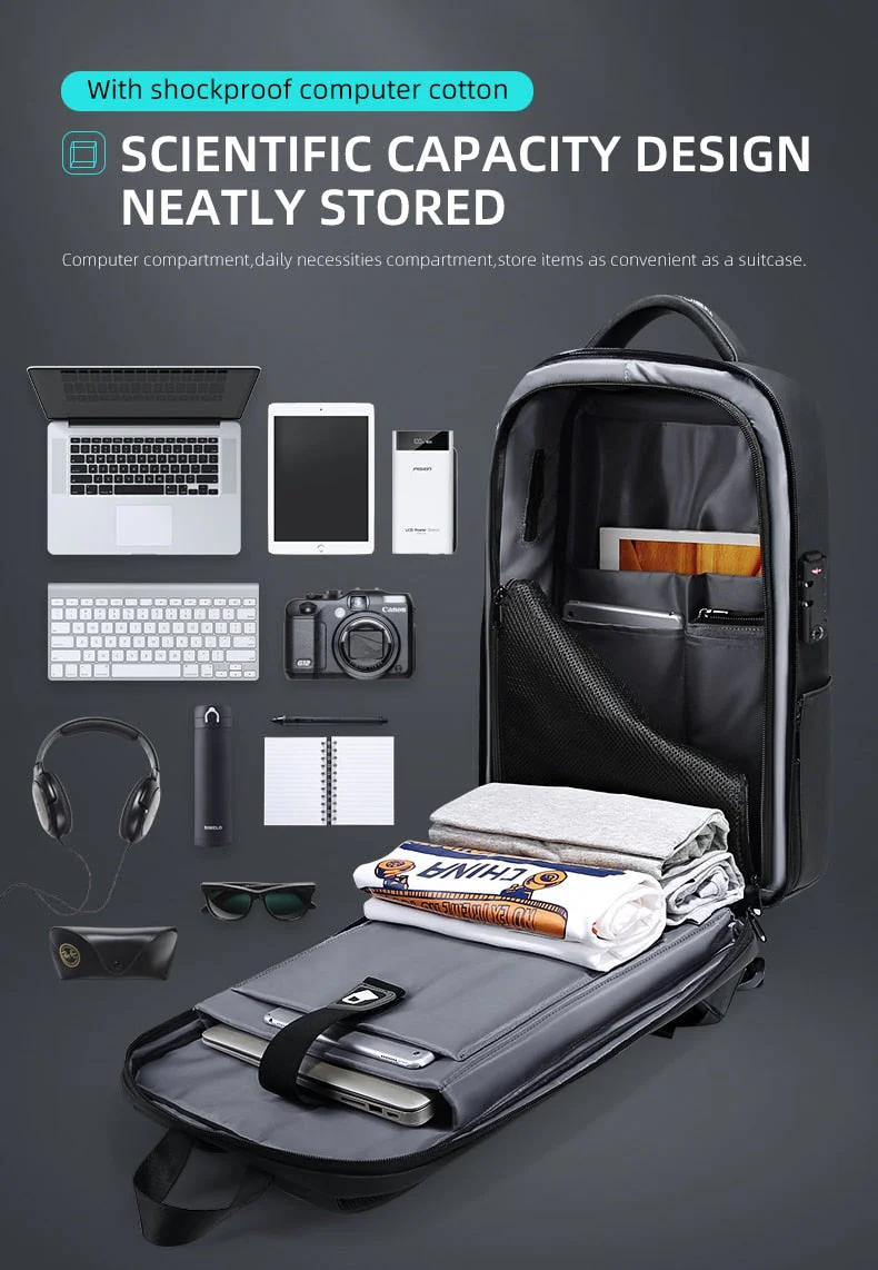 Elegant Anti-Theft USB Travel Backpack - Image 2