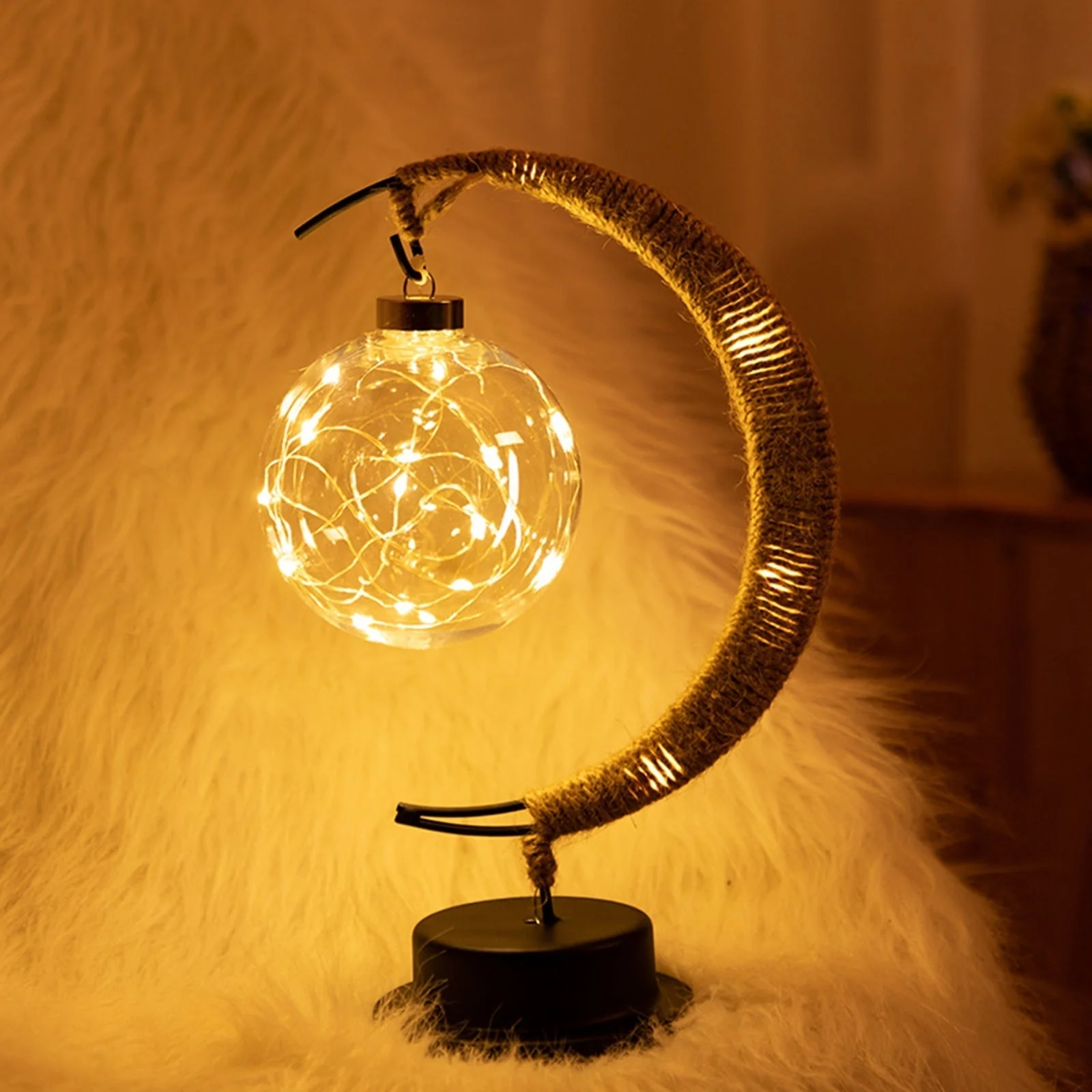 Handmade LED Iron Lunar Lamp - Image 1