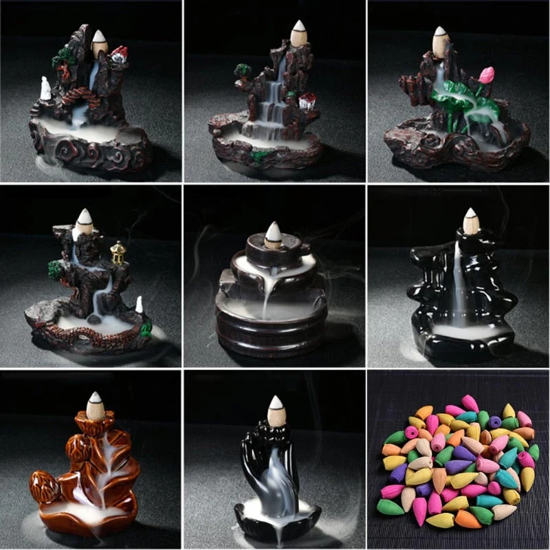 Ceramic Creative Waterfall Incense Burner - Image 2
