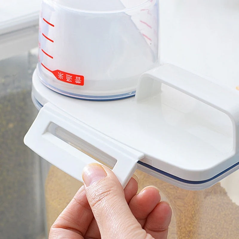 Measuring Cup Lid Cereal Grain Storage Dispenser - Image 3