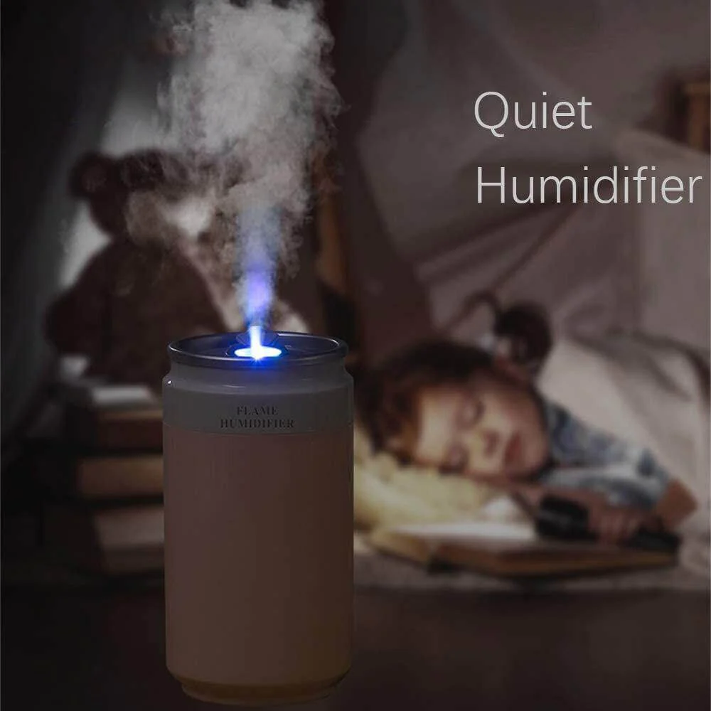 Portable Ultrasonic Bottle Air Humidifier with Mini Lamp - Image 2