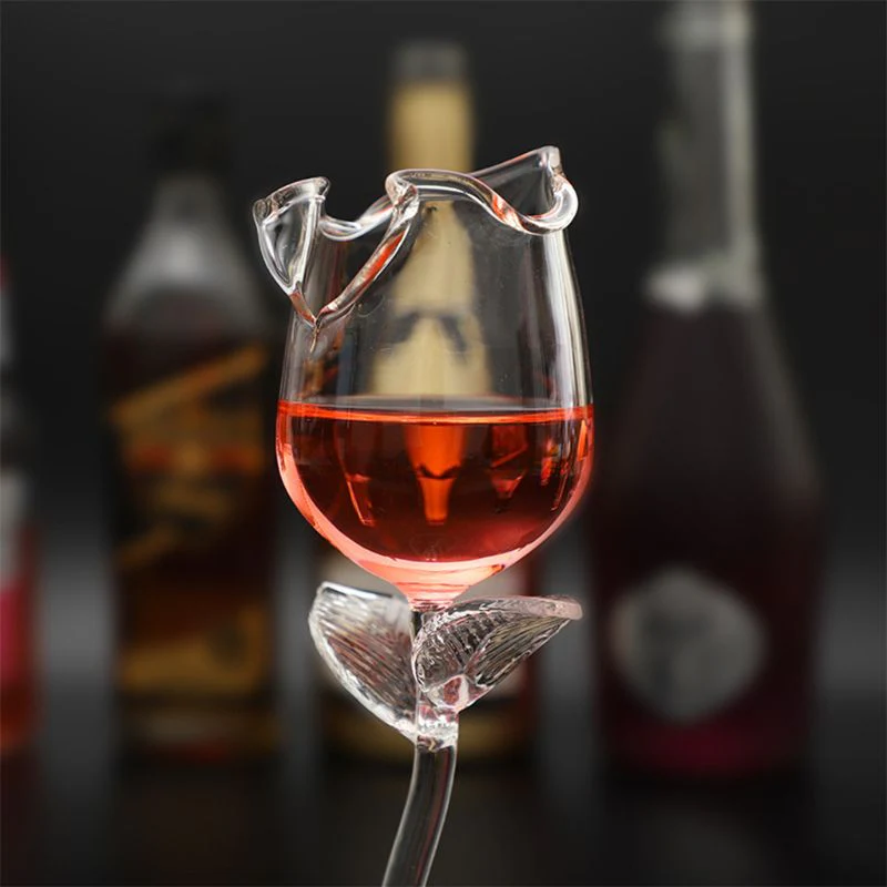 Fancy Rose Wine Glass - Image 2