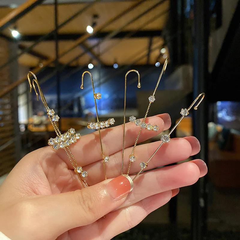 Crystal Vintage Long Wrap Earrings - Image 1