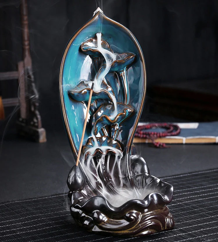 Ceramic Waterfall Backflow Yoga Incense Burner - Image 3