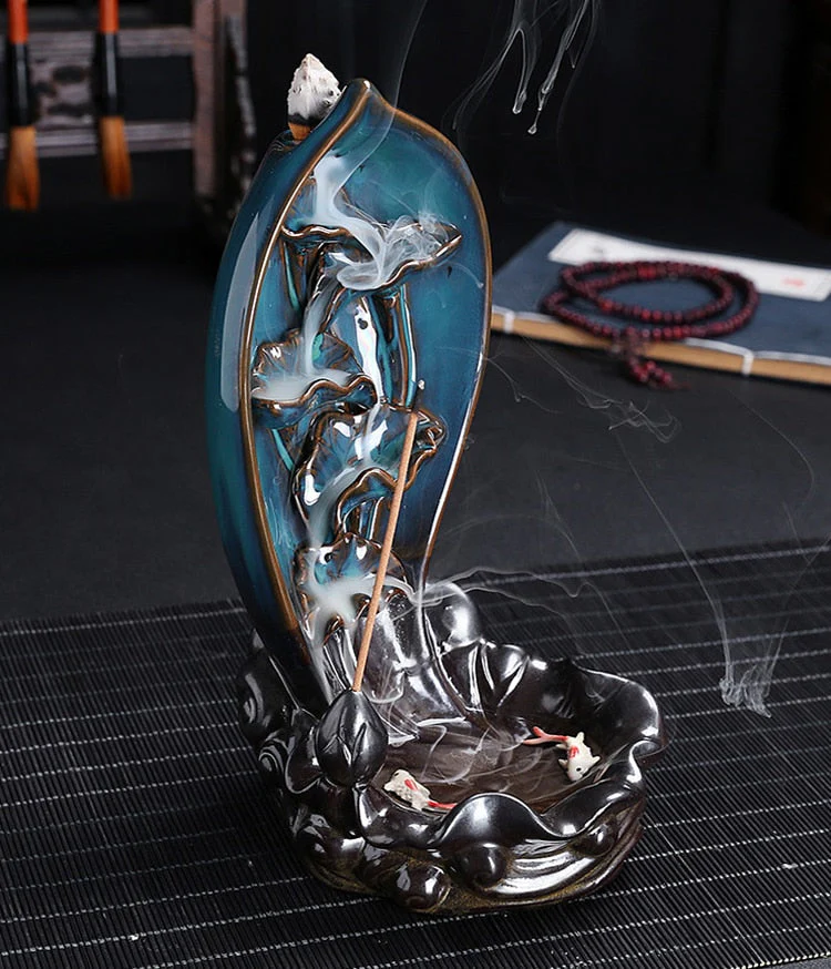 Ceramic Waterfall Backflow Yoga Incense Burner - Image 2