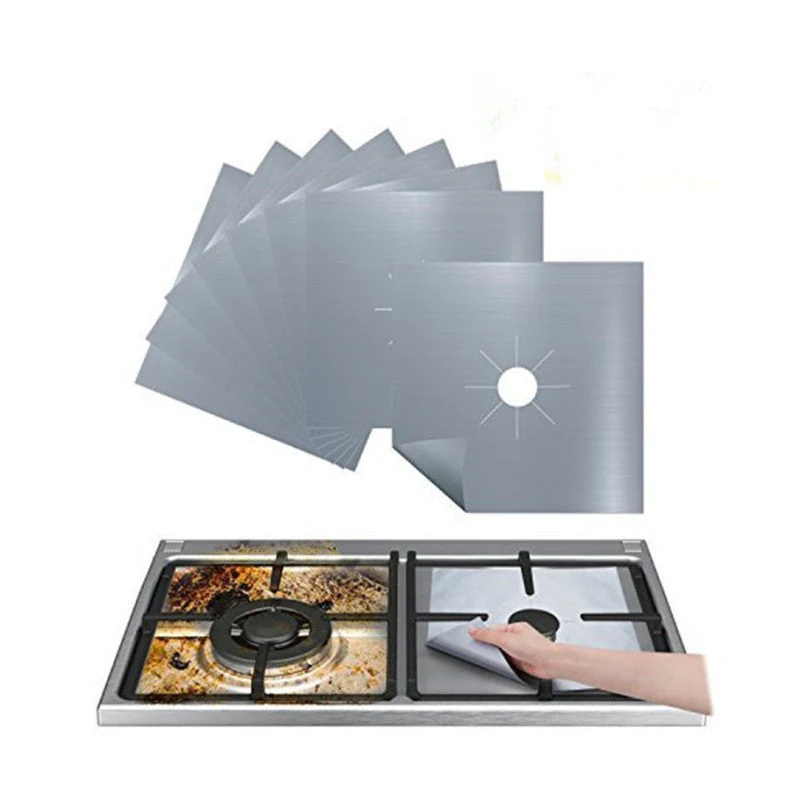 Reusable 4pcs Glass Fiber Gas Stove Covers - Image 1