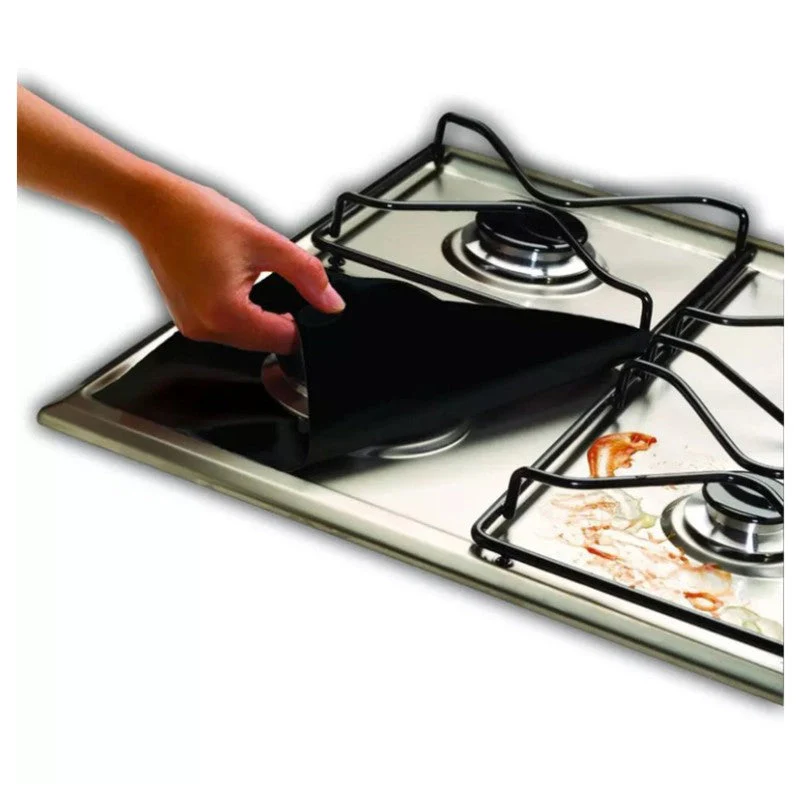 Reusable 4pcs Glass Fiber Gas Stove Covers - Image 2