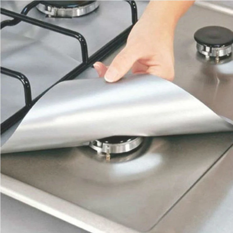 Reusable 4pcs Glass Fiber Gas Stove Covers - Image 3