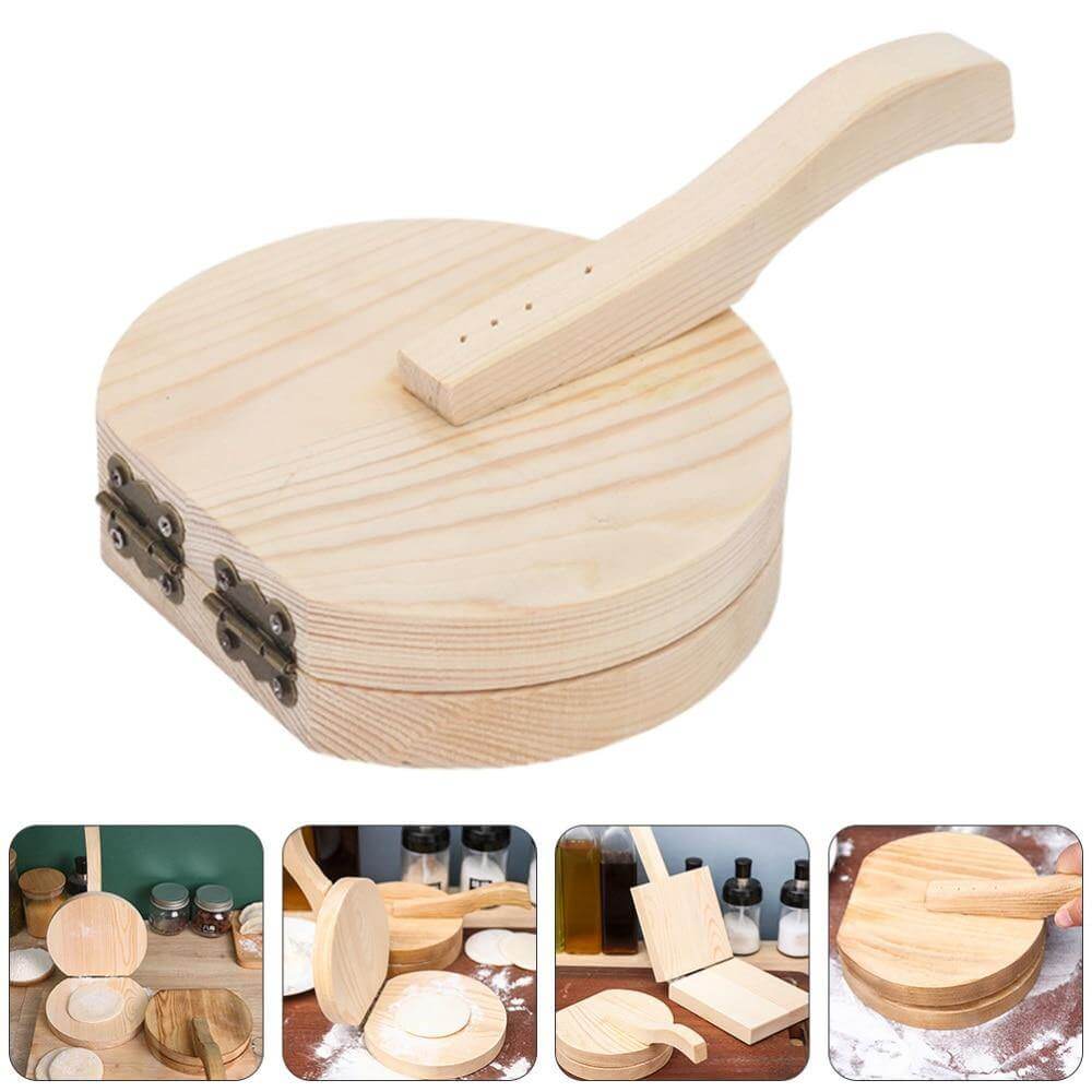 Wooden Mini Dough Pressing Tool Presser - Image 1