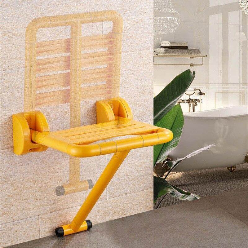 Stainless Steel Wall Mounted Folding Stool - Image 1